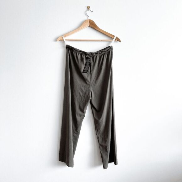 NWT Kim & Co Womens Elastic Waistband Pull On Wide-Leg Pants Khaki Size Small - Picture 2 of 7